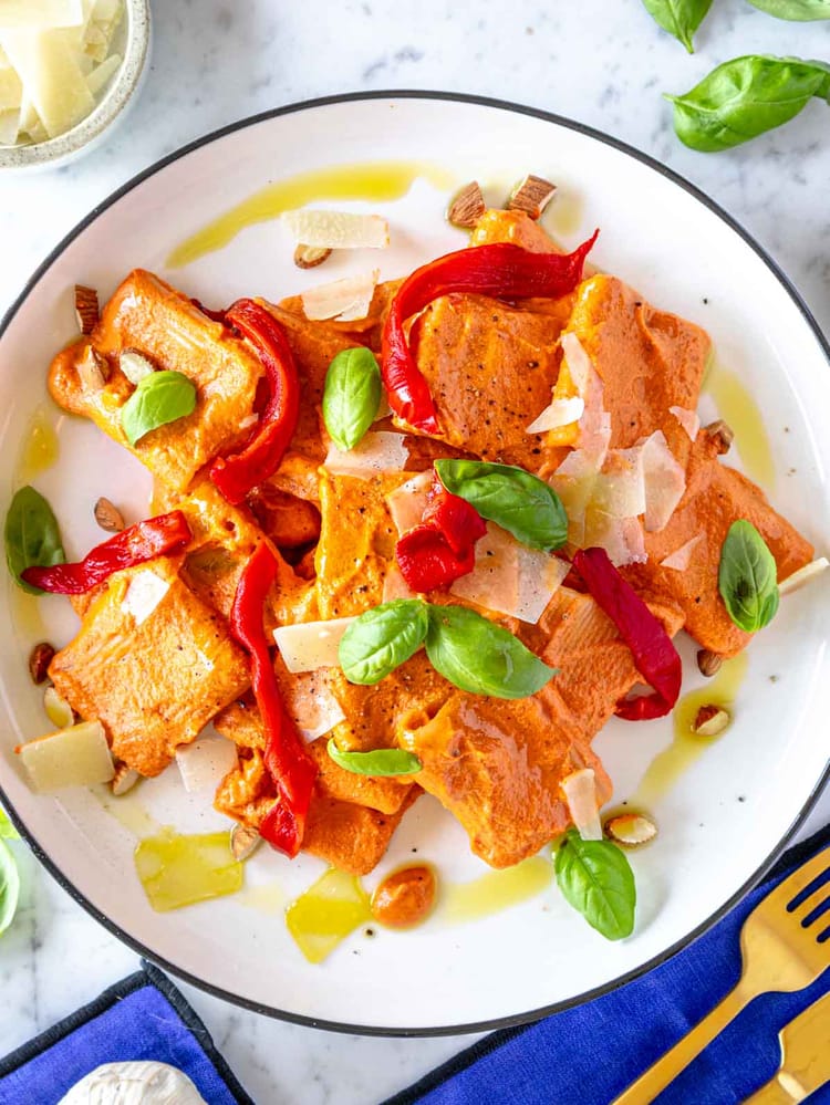 The Secret to Irresistible Pasta? Roasted Peppers