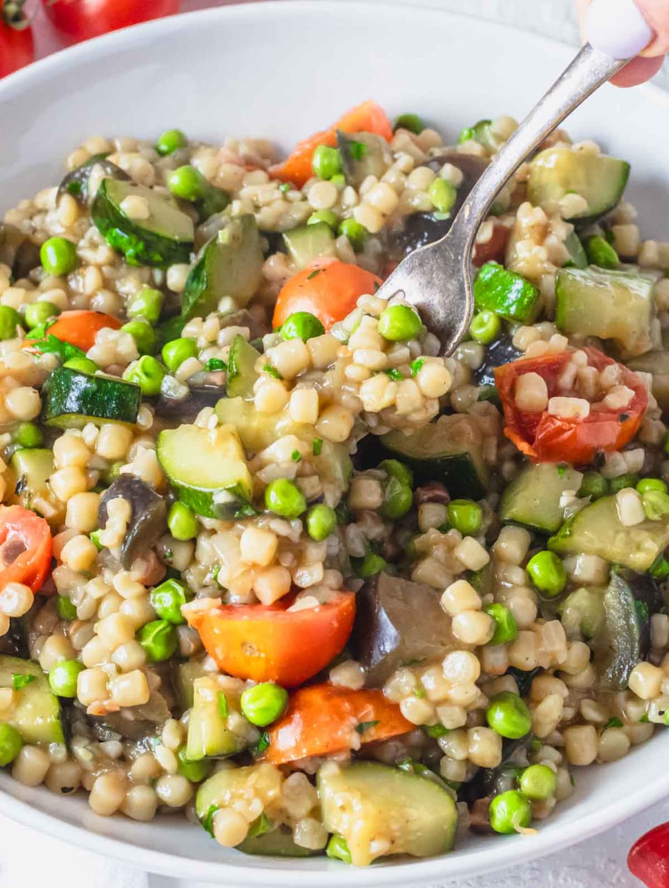 Creamy Fregola Pasta