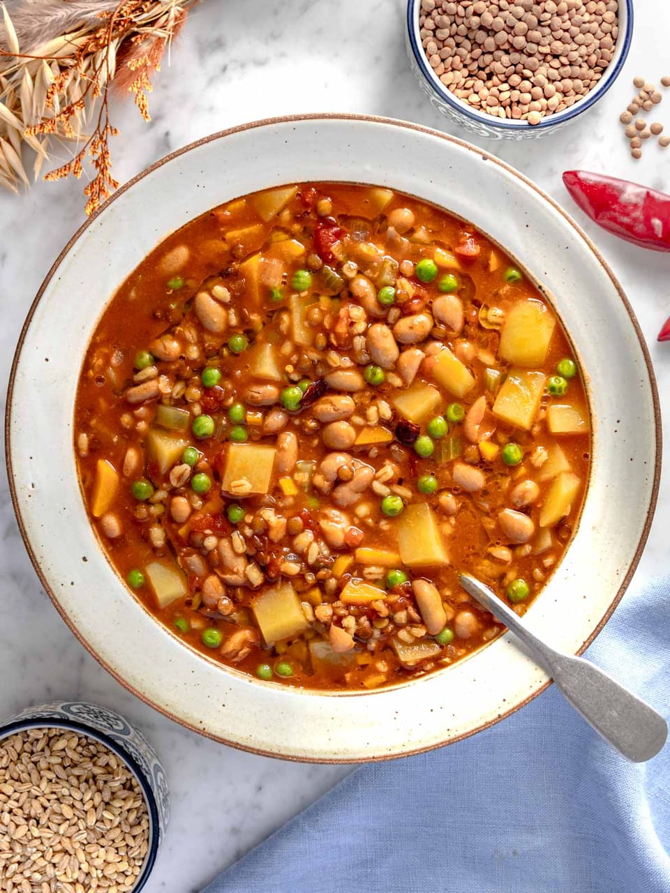 Protein-rich Barley Bean Soup