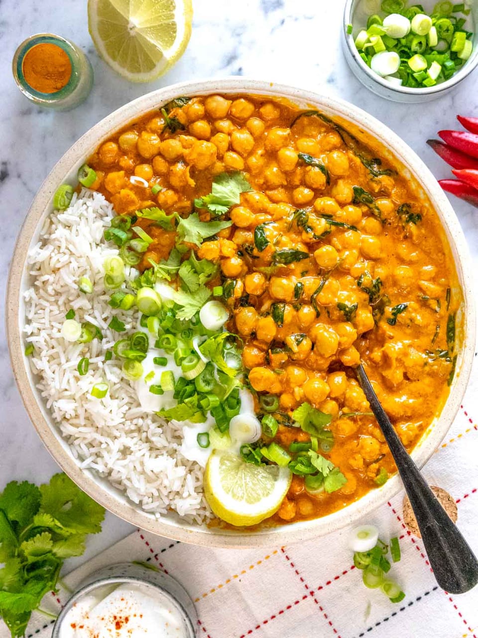 Chickpea Spinach Curry